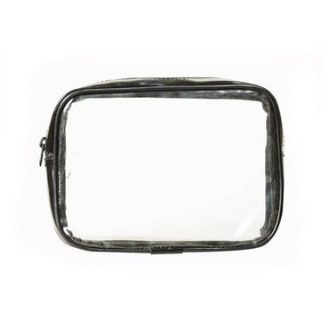 **(NET)** 3 Piece Black Clear Travel Organizer Bags