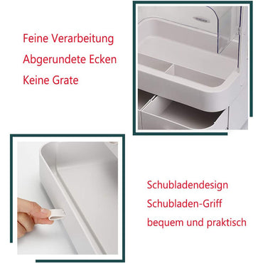 (Net) Cosmetic Organizer Make Up  Dustproof Beauty Storage Box  with Lid and Carry Handle / LD-288 / 31357