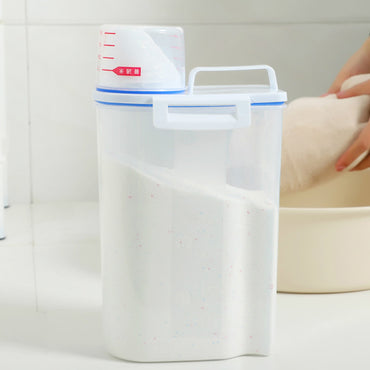 Household Multi-function Storage Box  Portable Large Plastic with Measuring Cup / KR-136