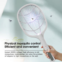 2 in 1 Electric Mosquitos Racket and Trap Lamp With Holder Base - Karout Online -Karout Online Shopping In lebanon - Karout Express Delivery
