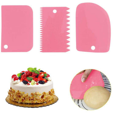 Plastlife Plastic Dough Cutter Bowl Scraper 3 Pcs - Karout Online -Karout Online Shopping In lebanon - Karout Express Delivery