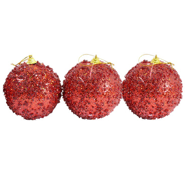Christmas Ball Tree Decoration Set Of 3 Pcs / 20534