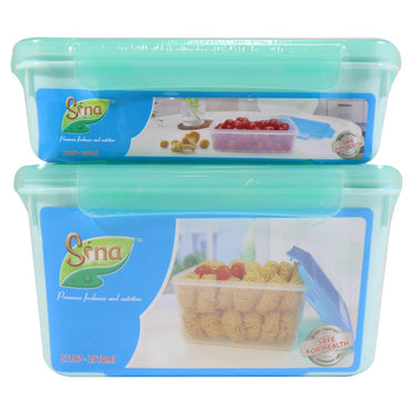 Power.G -Sina Rectangular Tupperware set (3 Pcs ) / L1196/L1197 - Karout Online -Karout Online Shopping In lebanon - Karout Express Delivery