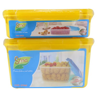 Power.G -Sina Rectangular Tupperware set (3 Pcs ) / L1196/L1197 - Karout Online -Karout Online Shopping In lebanon - Karout Express Delivery