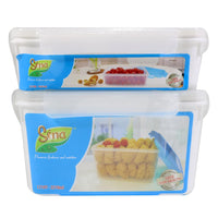 Power.G -Sina Rectangular Tupperware set (3 Pcs ) / L1196/L1197 - Karout Online -Karout Online Shopping In lebanon - Karout Express Delivery