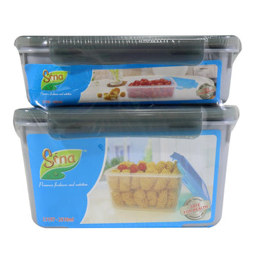Power.G -Sina Rectangular Tupperware set (3 Pcs ) / L1196/L1197 - Karout Online -Karout Online Shopping In lebanon - Karout Express Delivery