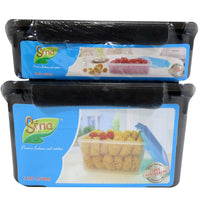 Power.G -Sina Rectangular Tupperware set (3 Pcs ) / L1196/L1197 - Karout Online -Karout Online Shopping In lebanon - Karout Express Delivery