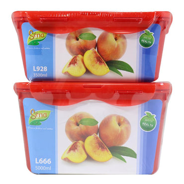 Power.G -Sina Rectangular Big Tupperware set ( 2 Pcs ) - Karout Online -Karout Online Shopping In lebanon - Karout Express Delivery