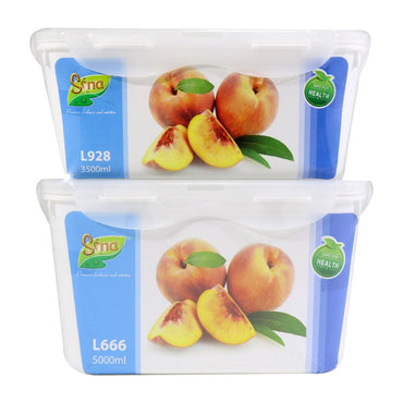 Power.G -Sina Rectangular Big Tupperware set ( 2 Pcs ) - Karout Online -Karout Online Shopping In lebanon - Karout Express Delivery