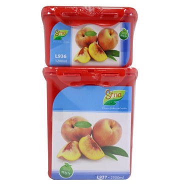 Power.G -Sina Squared Tupperware set (2 Pcs ) - Karout Online -Karout Online Shopping In lebanon - Karout Express Delivery