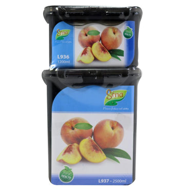 Power.G -Sina Squared Tupperware set (2 Pcs ) - Karout Online -Karout Online Shopping In lebanon - Karout Express Delivery