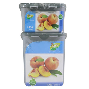 Power.G -Sina Squared Tupperware set (2 Pcs ) - Karout Online -Karout Online Shopping In lebanon - Karout Express Delivery