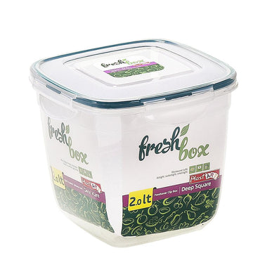 Irak Plastik Fresh Box Deep Square  Container for products LC-155 - 2 L - Karout Online -Karout Online Shopping In lebanon - Karout Express Delivery