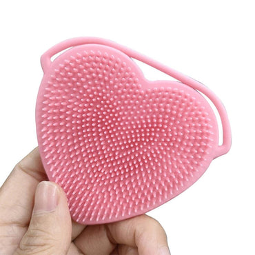 Heart Shape Silicone Double Sided Facial Cleansing Brush - Karout Online -Karout Online Shopping In lebanon - Karout Express Delivery