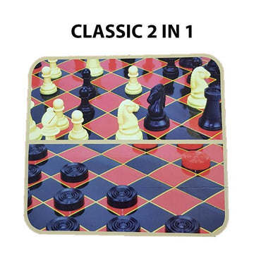 CHESS CHECKERS CHALLENGE GAME 2 IN 1.