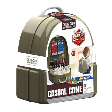 Travel CHESS games 4-in-1 in backpack.