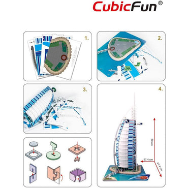 CubicFun Dubai Burjal AI Arabic 3D Puzzle 101 Pcs - Karout Online -Karout Online Shopping In lebanon - Karout Express Delivery