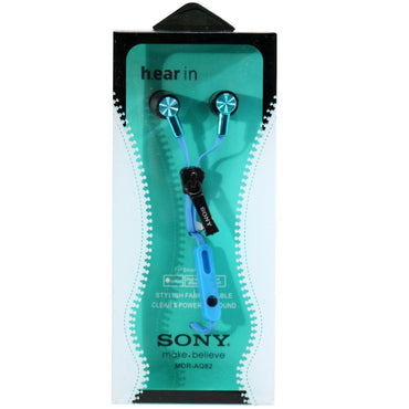 Sony Earphone H.ear In Mdr-Aq82 Blue Phone Acce