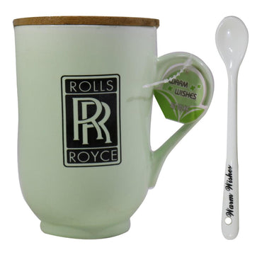 Mug with Wooden Lid And Spoon / I-207 - Karout Online -Karout Online Shopping In lebanon - Karout Express Delivery