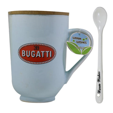 Mug with Wooden Lid And Spoon / I-207 - Karout Online -Karout Online Shopping In lebanon - Karout Express Delivery