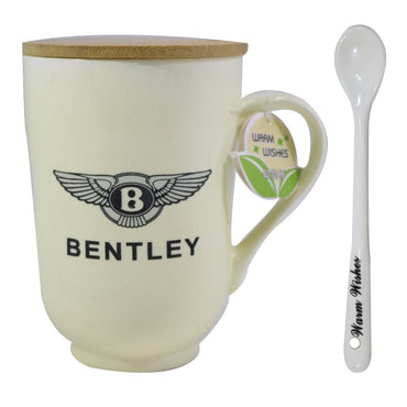 Mug with Wooden Lid And Spoon / I-207 - Karout Online -Karout Online Shopping In lebanon - Karout Express Delivery