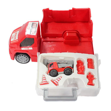 King Toys Fire Truck With Bag - Karout Online -Karout Online Shopping In lebanon - Karout Express Delivery