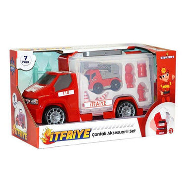 King Toys Fire Truck With Bag - Karout Online -Karout Online Shopping In lebanon - Karout Express Delivery