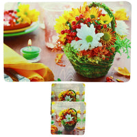 Sousplat Collection Set (12 Pcs) Flower Basket Home & Kitchen