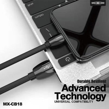 Shop Online MOXOM MX-CB20 MOXOM MX-CB20 FAST DATA CABLE, High Quality, 2.4A Fast Charging - Karout Online Shopping In lebanon