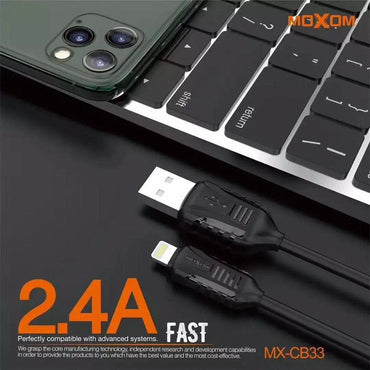 Shop Online Moxom MX-CB33 Charging/Data Interface, Fast Charging 2.4A High Speed Data Transfer Moxom MX-CB33 Lightning / Micro / Type-c - Karout Online Shopping In lebanon