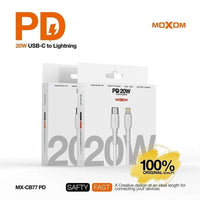 Shop Online MOXOM TYPE C to LIGHTNING CABLE PD 20W FAST CHARGE - Karout Online Shopping In lebanon