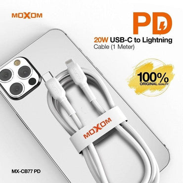 Shop Online MOXOM TYPE C to LIGHTNING CABLE PD 20W FAST CHARGE - Karout Online Shopping In lebanon