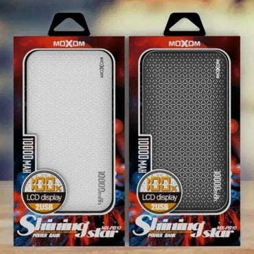 Shop Online Moxom MX-PB10 Power Bank 10000mAh Dual Fast Charging Port with Display Moxom MX-PB10 Power Bank - Karout Online Shopping In lebanon