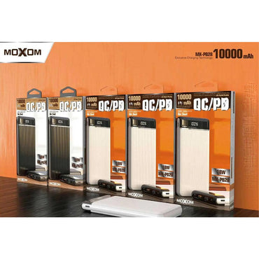 Shop Online Moxom MX-PB28 Super Speed QC3.0&PD Power Bank (10000mAh) Supports Qualcomm Technology and Moxom MX-PB28 Reverse Charging - Karout Online Shopping In lebanon