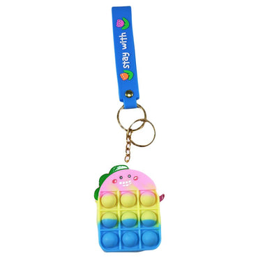 Small Pop It fidgets Keychain Bag with Faces PO-03 / TS-13 - Karout Online -Karout Online Shopping In lebanon - Karout Express Delivery