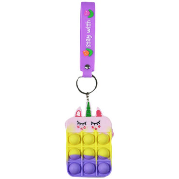 Small Pop It fidgets Keychain Bag with Faces PO-03 / TS-13 - Karout Online -Karout Online Shopping In lebanon - Karout Express Delivery