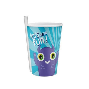 Titiz Plastik Yummy Straw Cup AP-9124/ 400ml - 14oz - Karout Online -Karout Online Shopping In lebanon - Karout Express Delivery
