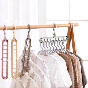 Multi-function Folding Hanger 9 Hole Rotating Magic Clothes Hanger Home Bedroom Storage Rack - Karout Online -Karout Online Shopping In lebanon - Karout Express Delivery