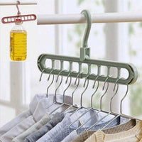 Multi-function Folding Hanger 9 Hole Rotating Magic Clothes Hanger Home Bedroom Storage Rack - Karout Online -Karout Online Shopping In lebanon - Karout Express Delivery