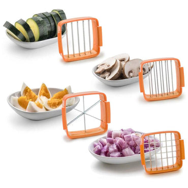 Nicer Dicer Quick Genius, 7 Pieces, Stainless Steel - Karout Online -Karout Online Shopping In lebanon - Karout Express Delivery