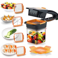 Nicer Dicer Quick Genius, 7 Pieces, Stainless Steel - Karout Online -Karout Online Shopping In lebanon - Karout Express Delivery