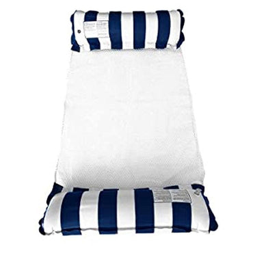 Shop Online Water Net Cloth Lounge Chair Foldable Inflatable Backrest Striped Floating Drainage - Karout Online Shopping In lebanon