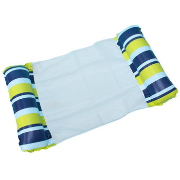 Shop Online Water Net Cloth Lounge Chair Foldable Inflatable Backrest Striped Floating Drainage - Karout Online Shopping In lebanon