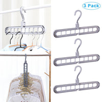 Organizers Multifunctional Magic Sliding Hanger 9 Hole Set of 3 pcs - Karout Online -Karout Online Shopping In lebanon - Karout Express Delivery