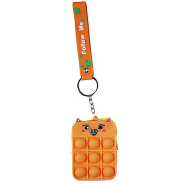 Small Pop It fidgets Keychain Bag with Faces PO-03 / TS-13 - Karout Online -Karout Online Shopping In lebanon - Karout Express Delivery