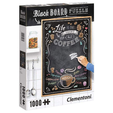 Clementoni Blackboard Puzzle Coffee 1000 pieces - Karout Online -Karout Online Shopping In lebanon - Karout Express Delivery