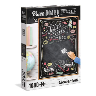 Clementoni Think Outside the box Black Board Puzzle 1000 pcs - Karout Online -Karout Online Shopping In lebanon - Karout Express Delivery