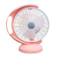 Shop Online Rechargeable Portable Table Fan 3 Speeds with Led Light / QG-5590 - Karout Online Shopping In lebanon