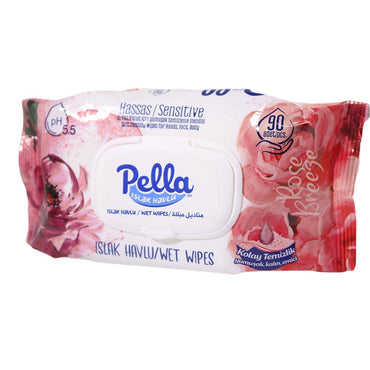 Pella Wet Wipes 90 Pcs - Karout Online -Karout Online Shopping In lebanon - Karout Express Delivery