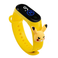 Pokemon Pikachu Electronic LED Watch Bracelet Cartoon Children Plastic Waterproof Watch